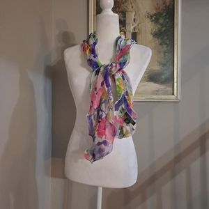 Ruffle Scarf Floral Thin